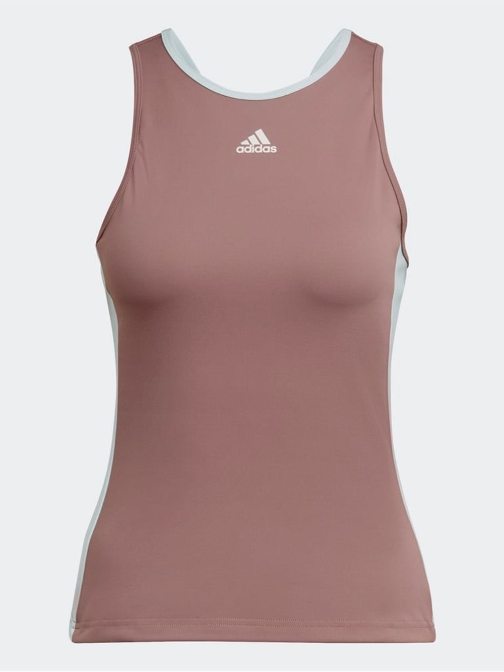 adidas Women’s Mauve Dusty Rose Tank with Light Blue Panels